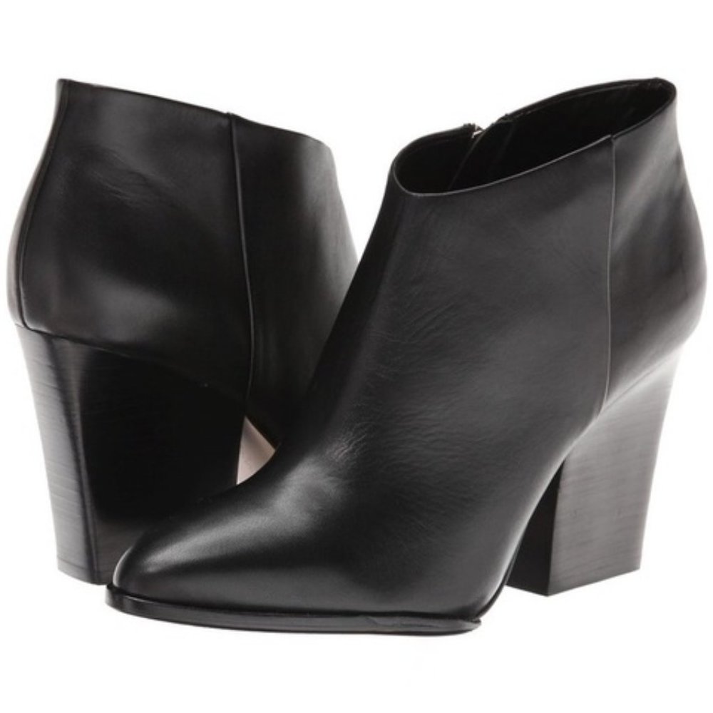 Calvin Klein Zabrina Black Leather Ankle Boots 9